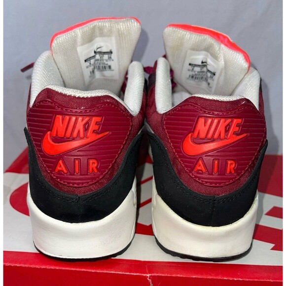 Nike Men\'s Air Max 90 Premium Team Red Mortar Tiger Stripe Sneakers Size 8 main image 5